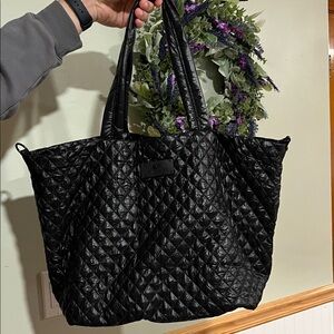 HeartLove by Charo Quilted Tote Bag - Black